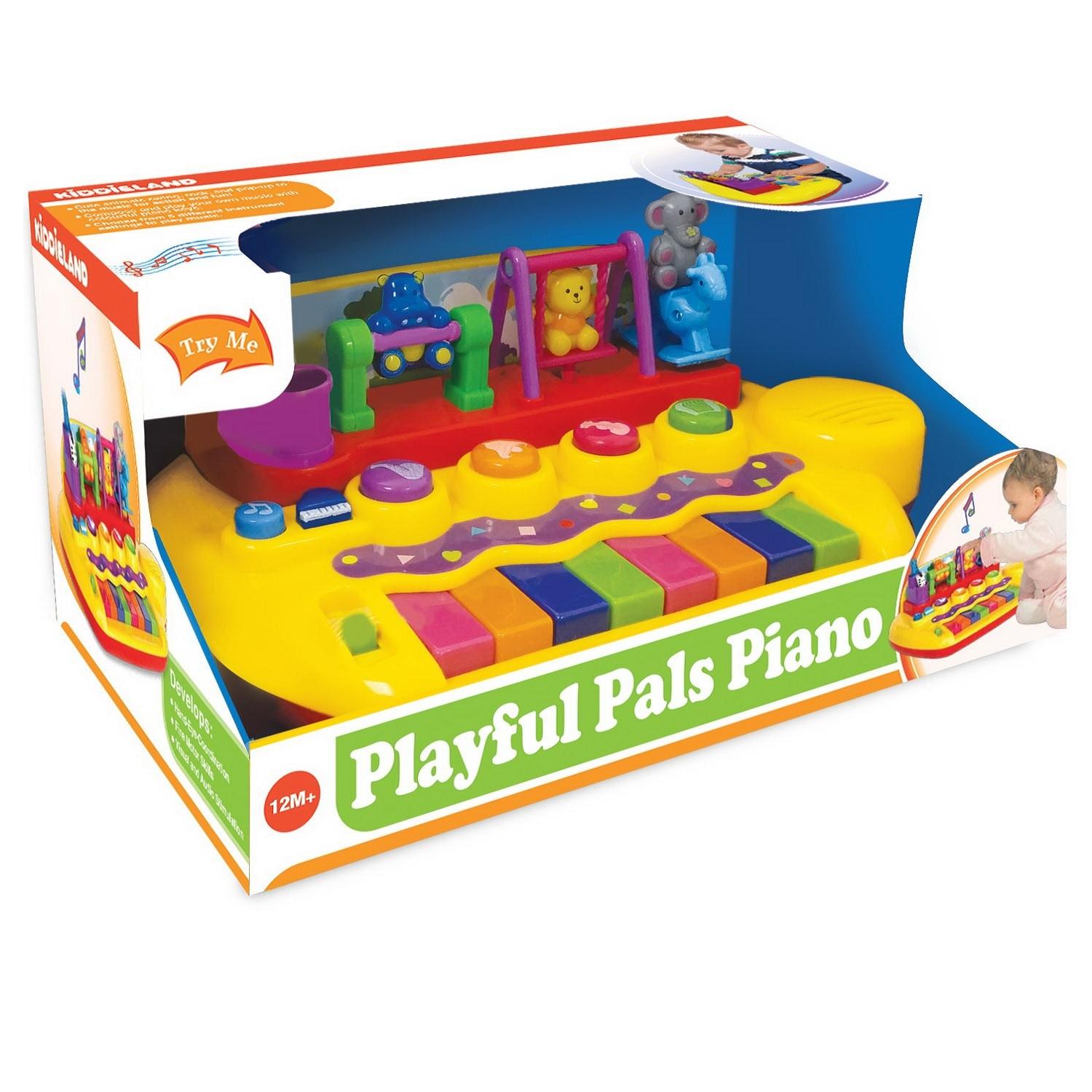 Интерактивная развивающая игрушка - Пианино с животными на качелях  